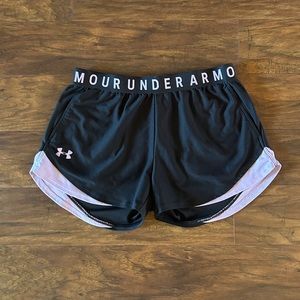 Light purple and black Under Armour shorts
